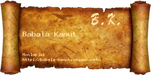 Babala Kanut névjegykártya